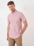 Crew Clothing Short Sleeve Oxford Shirt, Mid Pink