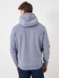 Crew Clothing Embroidered Flags Hoodie, Light Blue