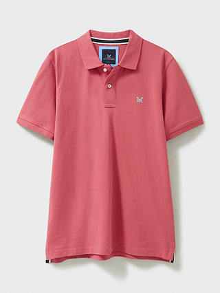 Crew Clothing Classic Pique Cotton Polo Shirt, Mid Pink