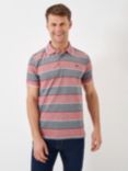 Crew Clothing Stripe Polo Shirt, Red/Navy