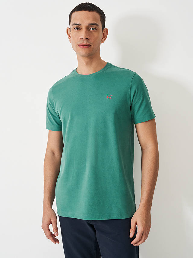 Crew Clothing Crew Neck Cotton T-Shirt, Teal Green