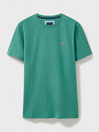 Crew Clothing Crew Neck Cotton T-Shirt, Teal Green