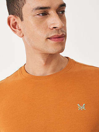 Crew Clothing Crew Neck Cotton T-Shirt, Mid Orange
