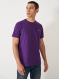 Crew Clothing Crew Neck Cotton T-Shirt, Mid Purple