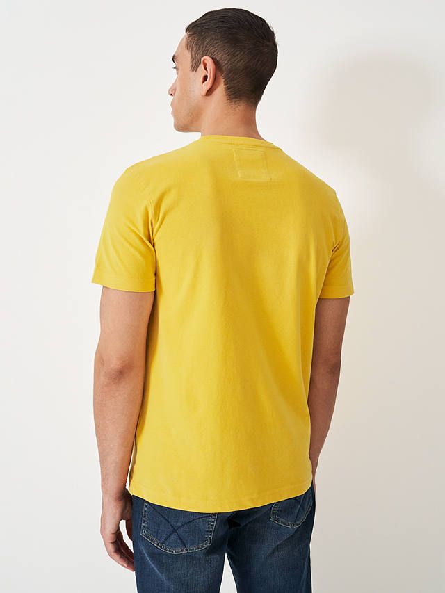Crew Clothing Crew Neck Cotton T-Shirt, Mid Yellow