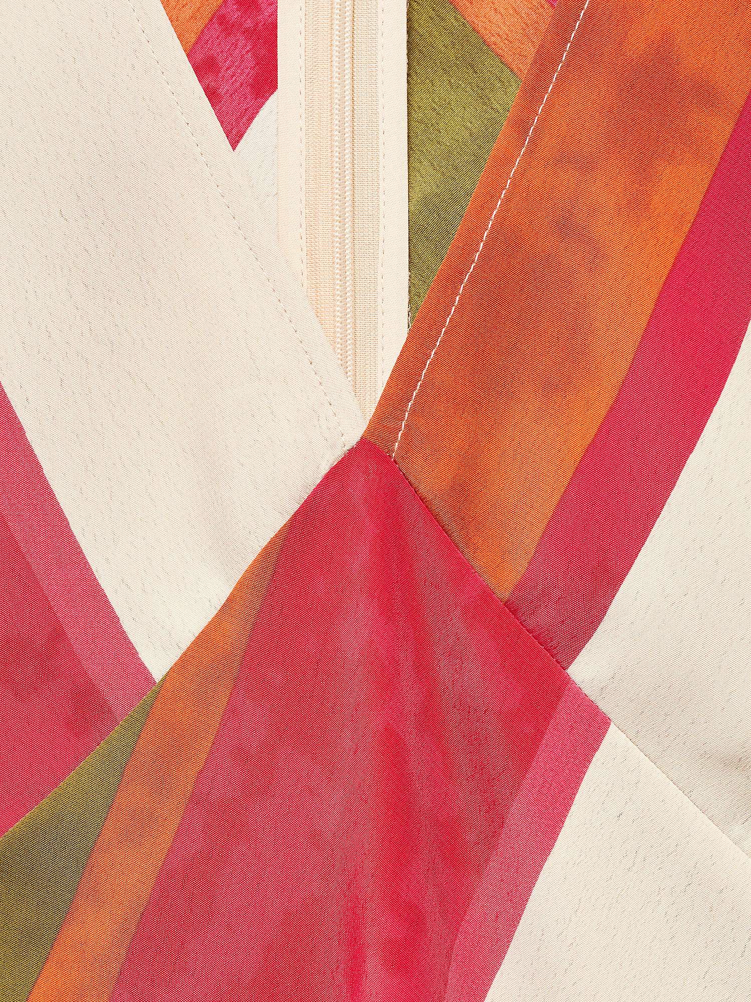 Buy Mango Cherry Wide Stripe Asymmetric Hem Midi Dress, Pink Natural/Multi Online at johnlewis.com