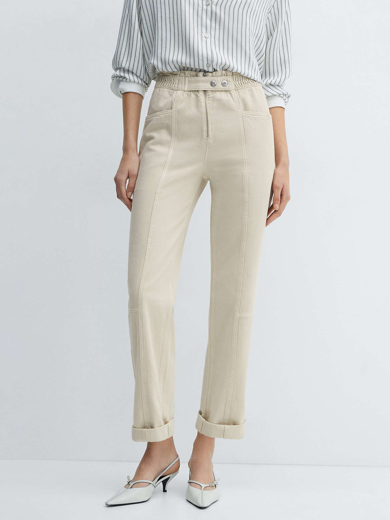Buy Mango Camila High Rise Tapered Jeans Online at johnlewis.com