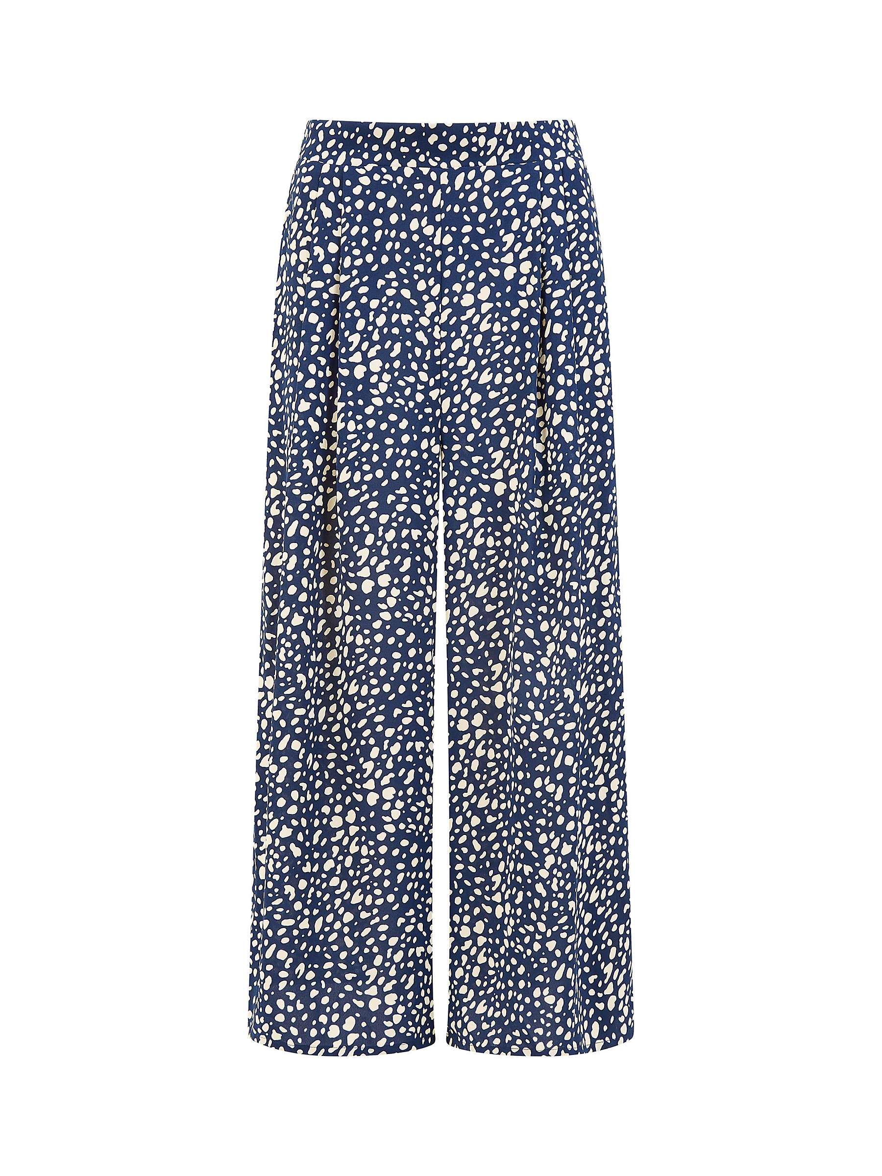 Buy Yumi Dash Print Culotte Trousers, Navy Online at johnlewis.com