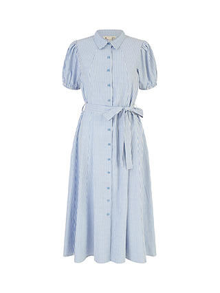 Yumi Cotton Blend Midi Dress, Blue