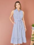 Yumi Cotton Blend Midi Dress, Blue