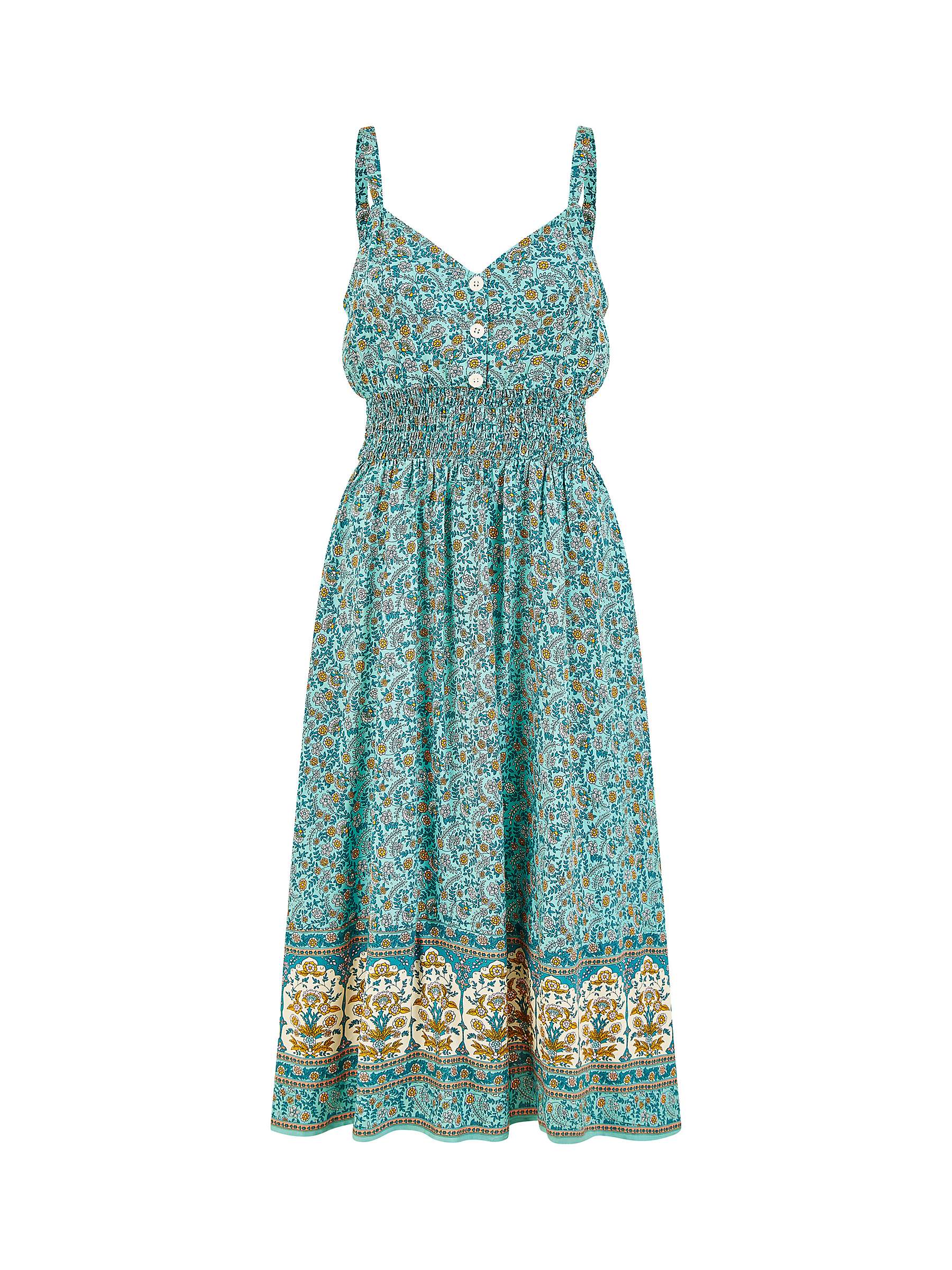 Buy Yumi Floral Midi Sun Dress, Green Online at johnlewis.com