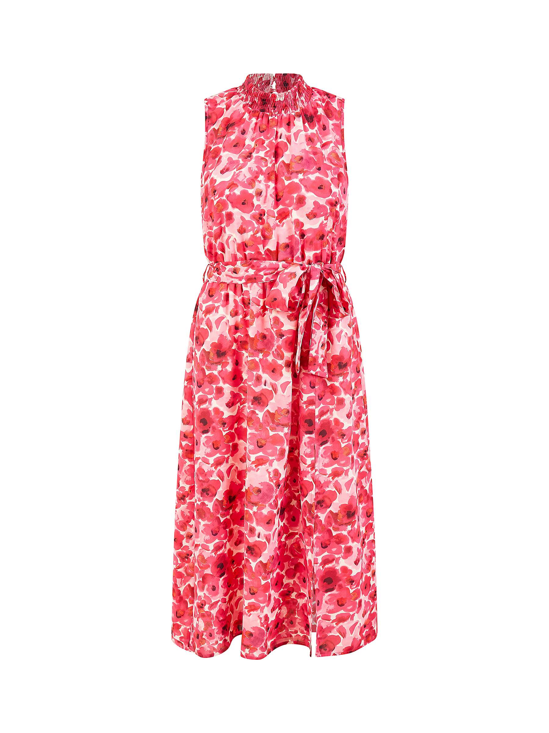 Buy Yumi Blossom Print Halter Neck Midi Dress, Pink Online at johnlewis.com