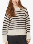 Sisters Point Hava Soft Stripe Jumper, Bamboo/Black