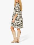 Sisters Point Never Animal Print Mini Dress, Beige/Black