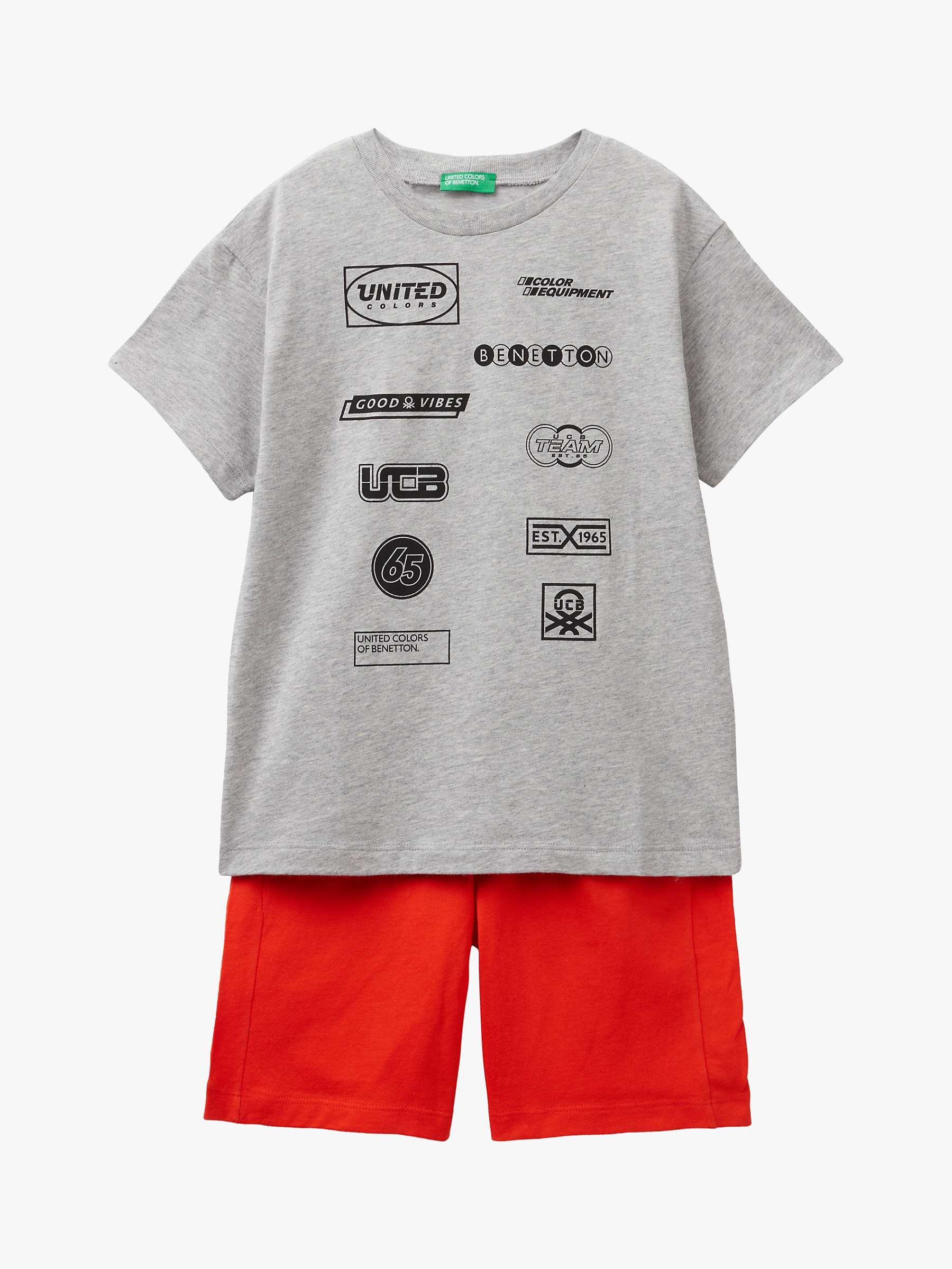 Buy Benetton Kids' Logo T-Shirt & Shorts Set Online at johnlewis.com