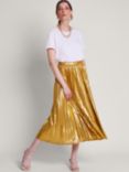 Monsoon Mia Pleated Metallic Midi Skirt
