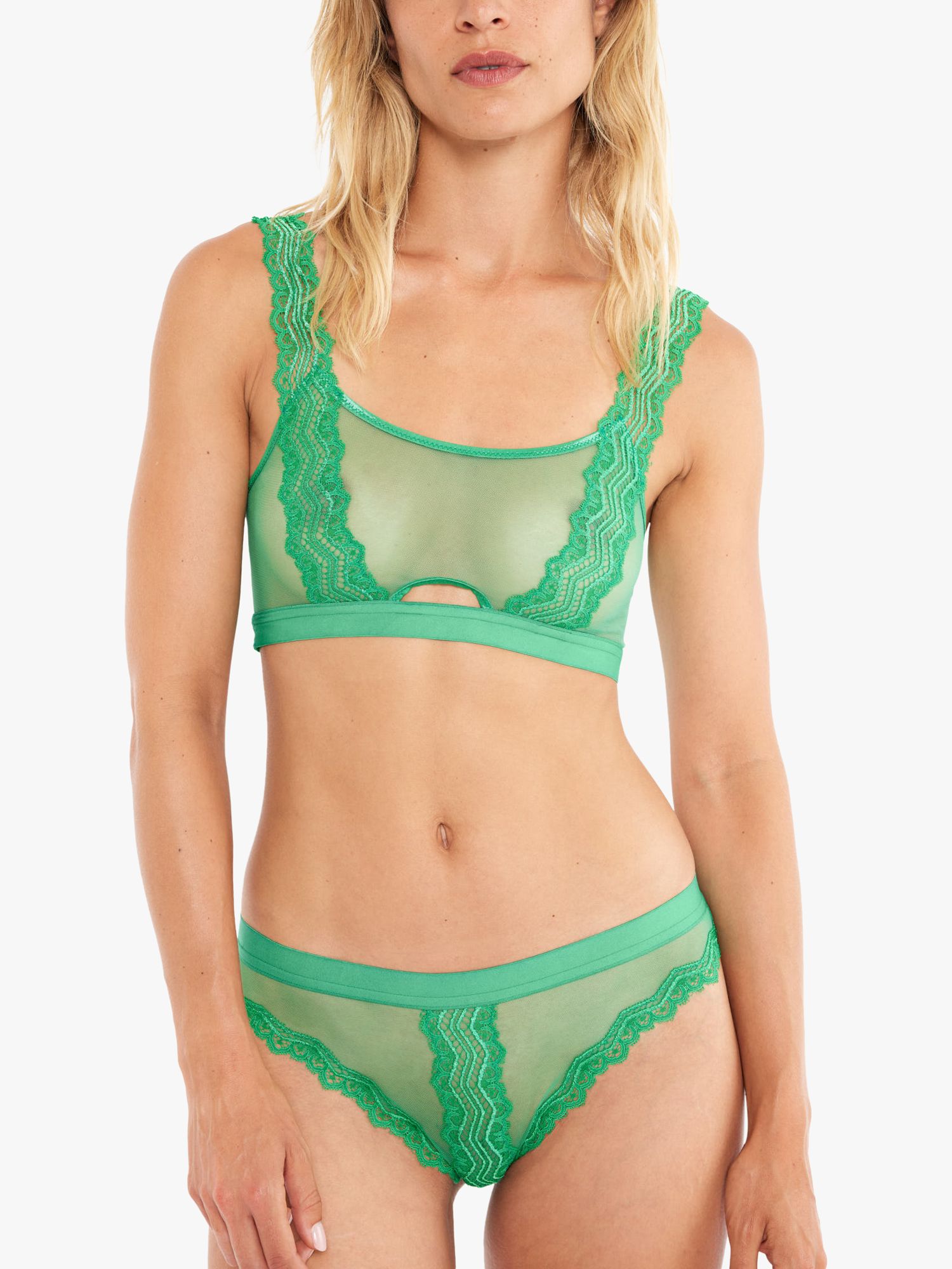 Buy Maison Lejaby Denude Reversible Lace Detail Tanga Knickers Online at johnlewis.com