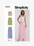 Simplicity Misses' Cargo Skirt Sewing Pattern, S9891