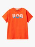 Benetton Kids' UCB Short Sleeve T-Shirt, Brick Red