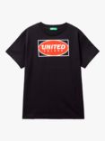 Benetton Kids' United Colours Short Sleeve T-Shirt, Black