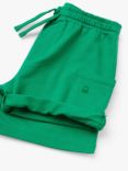 Benetton Kids' Drawstring Bermuda Jogger Shorts, Intense Green