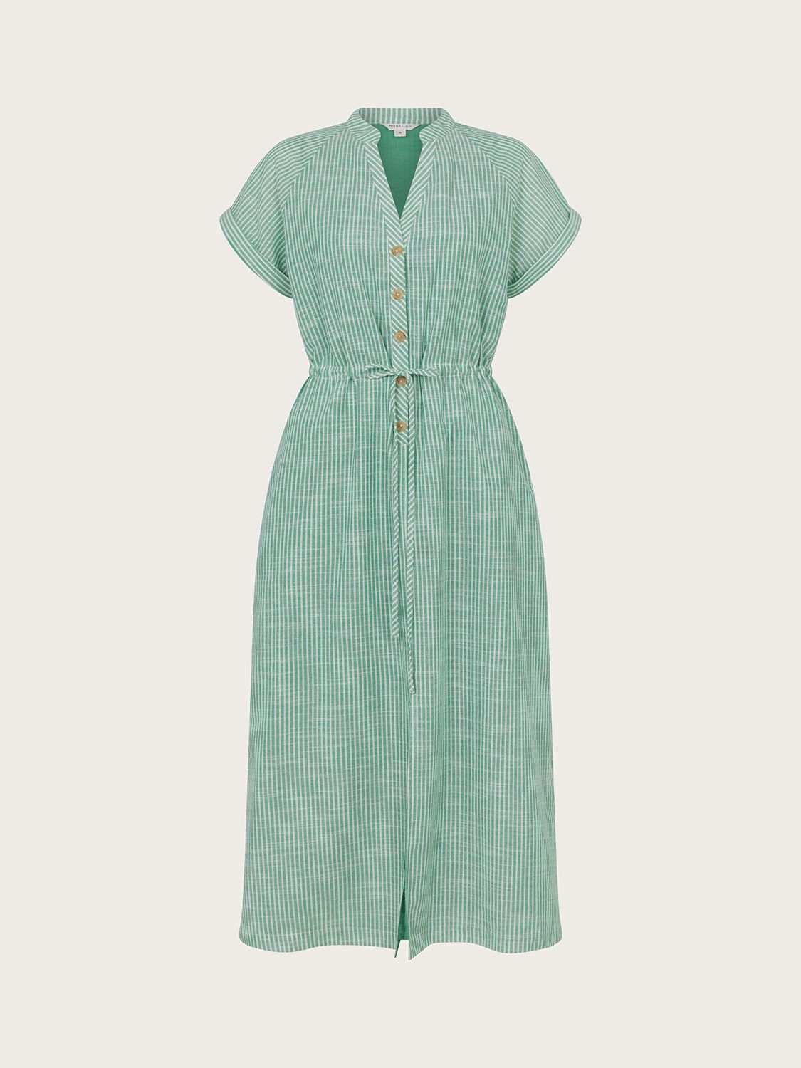 Buy Monsoon Athena Stripe Midi Dress, Green Online at johnlewis.com