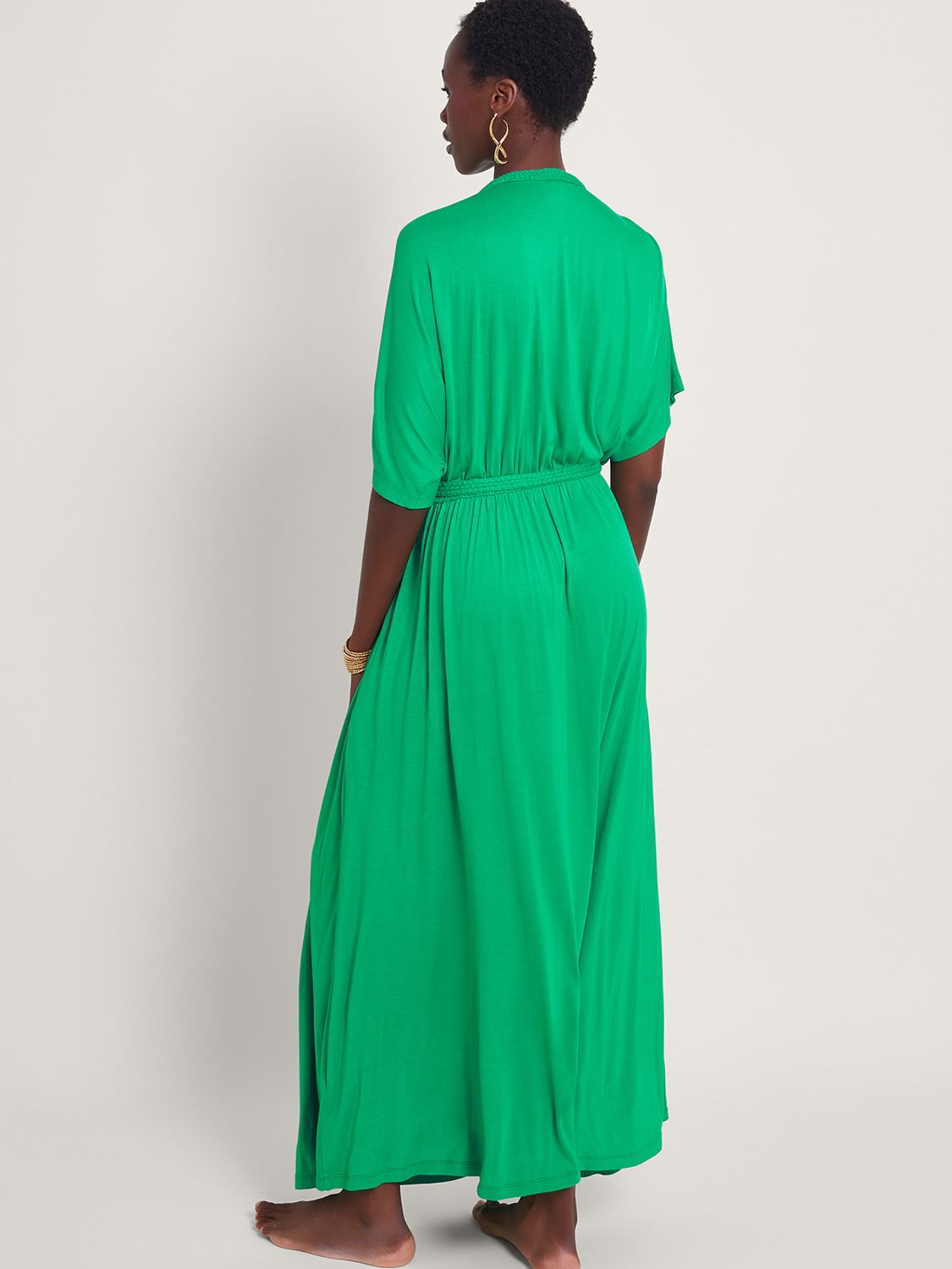 Buy Monsoon Everly Maxi Jersey Dress, Green Online at johnlewis.com