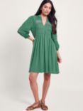 Monsoon Lia Lace Trim Dress, Green
