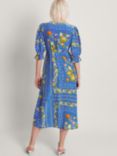Monsoon Paloma Tea Midi Dress, Blue