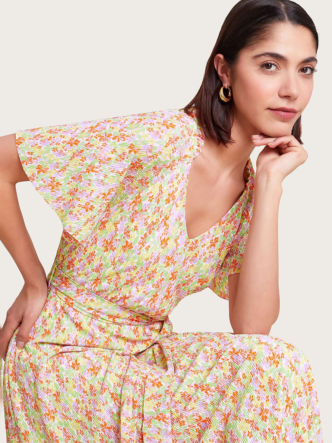 Buy Monsoon Tatum Floral Midi Dress, Multi Online at johnlewis.com