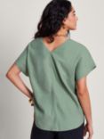 Monsoon Viola Linen Blend Top, Khaki