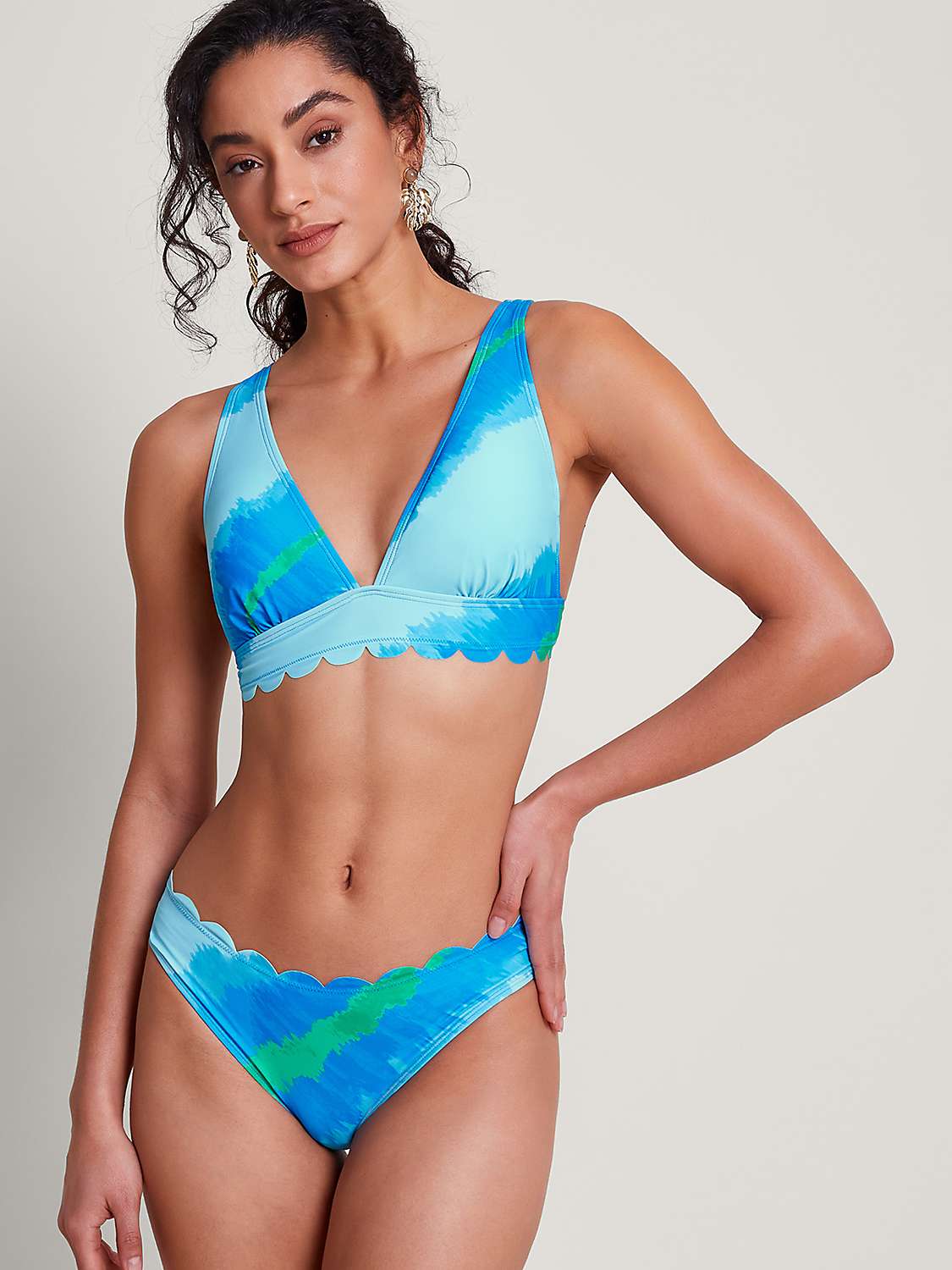 Buy Monsoon Zifia Bikini Top, Blue Online at johnlewis.com