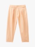 Benetton Kids' Front Detail Poplin Trousers, Dark Powder