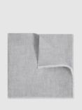 Reiss Siracusa Linen Pocket Square, Soft Ice