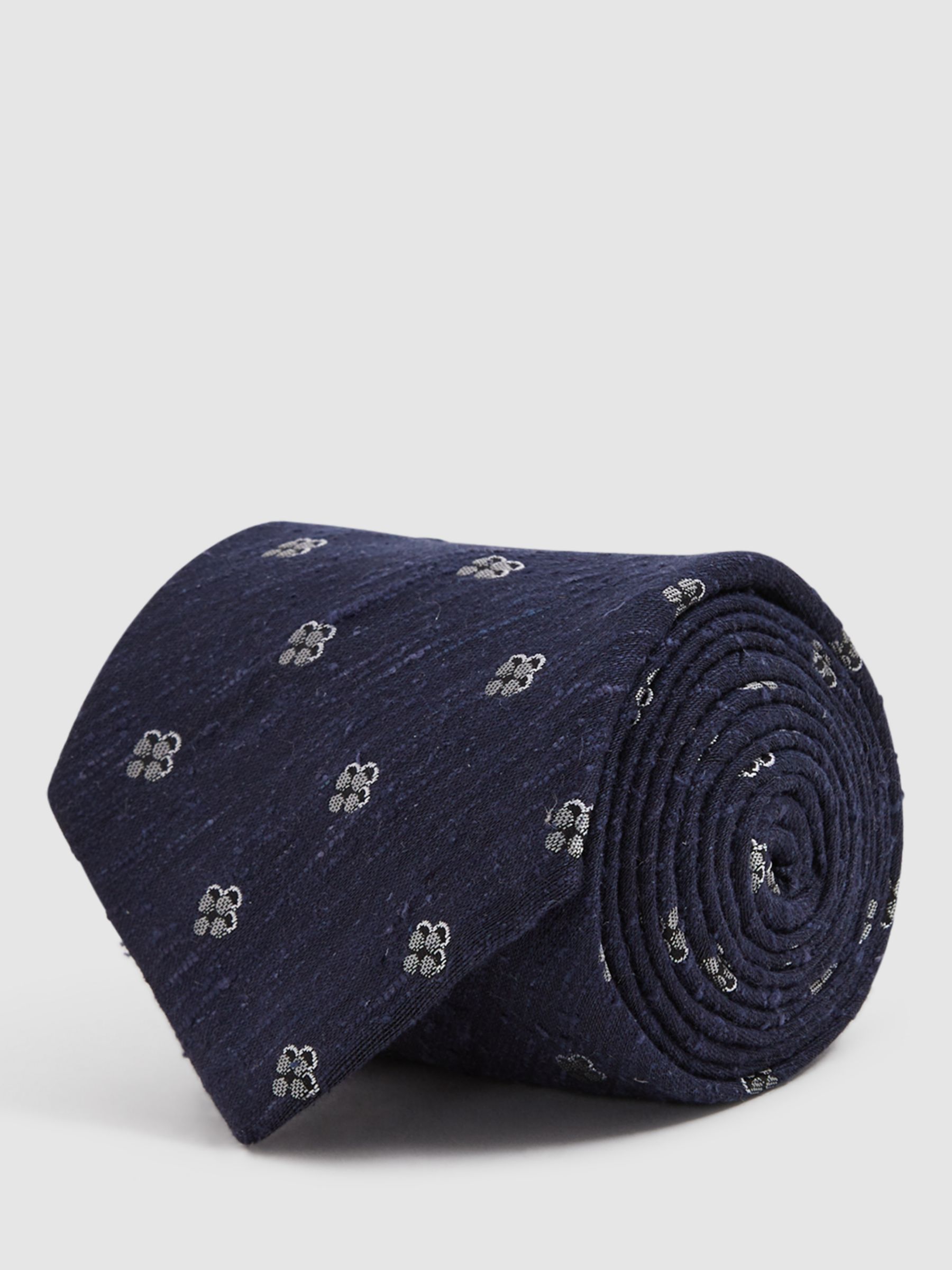 Reiss Francesco Silk Tie, Navy