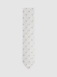 Reiss Francesco Silk Tie, Cream