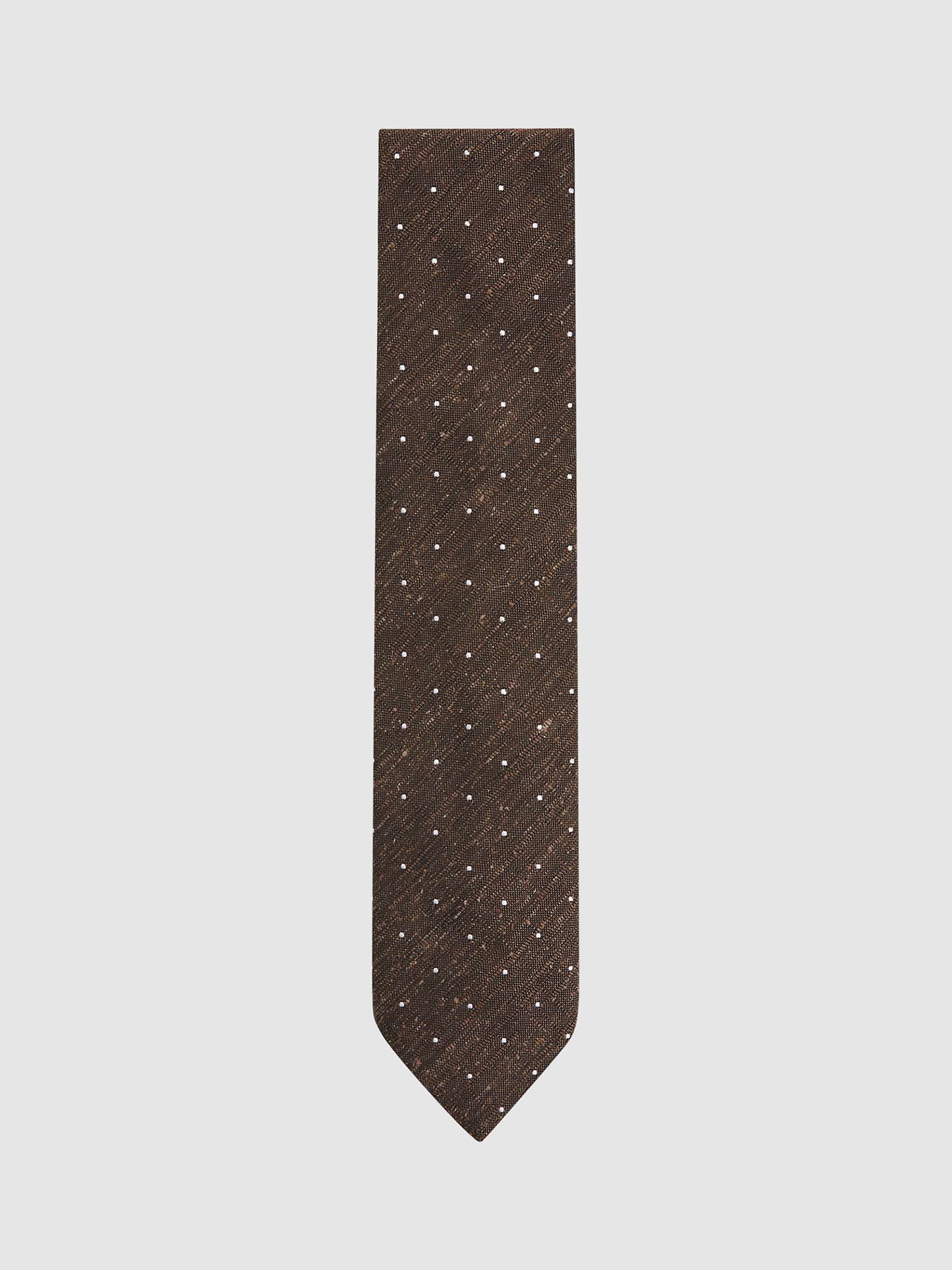 Buy Reiss Lorenzo Pin Dot Textured Silk Blend Tie Online at johnlewis.com