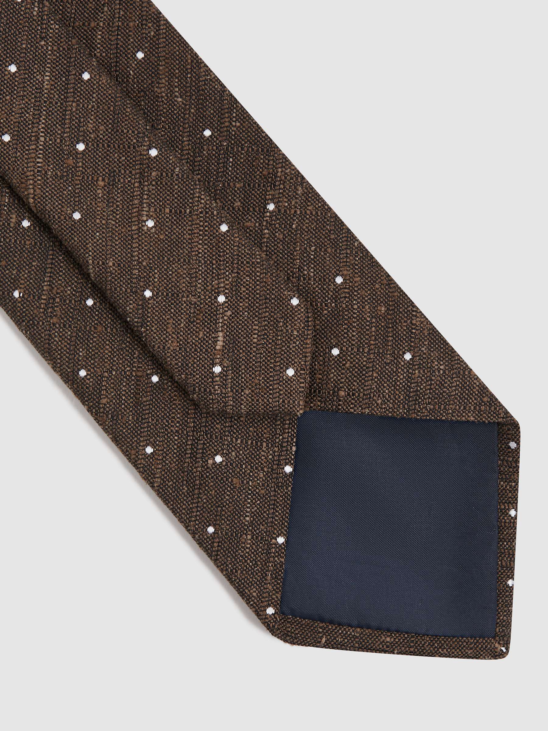 Buy Reiss Lorenzo Pin Dot Textured Silk Blend Tie Online at johnlewis.com