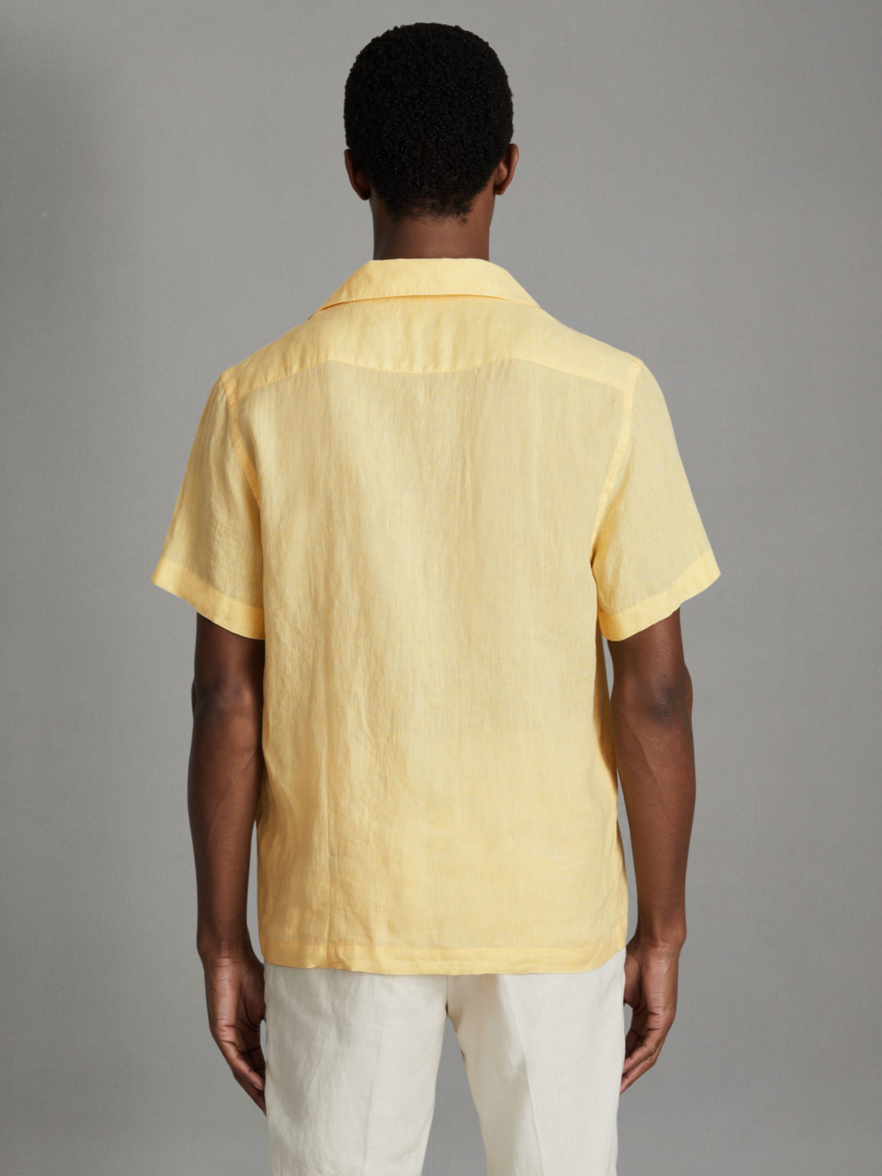 Buy Reiss Beldi Linen Short Sleeve Cuban Shirt Online at johnlewis.com