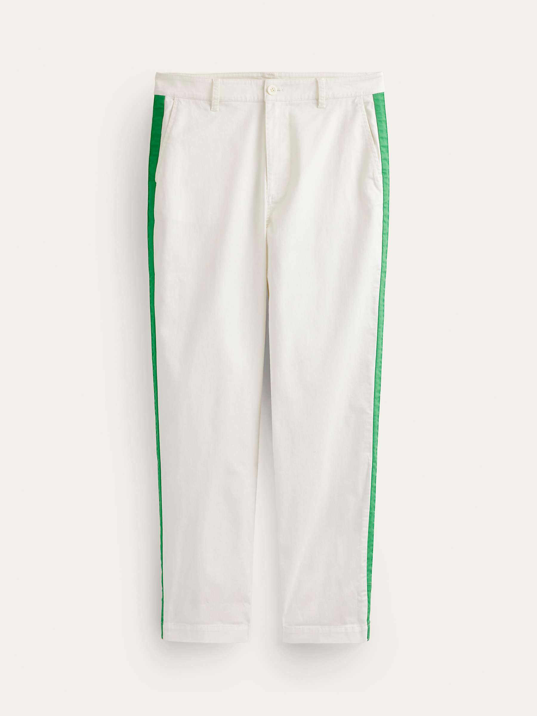 Buy Boden Barnsbury Side Stripe Chinos, Ivory/Green Online at johnlewis.com