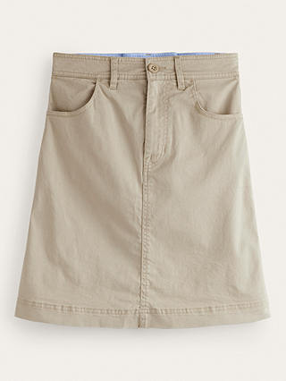 Boden Nell Cotton Blend Chino Mini Skirt, Neutral