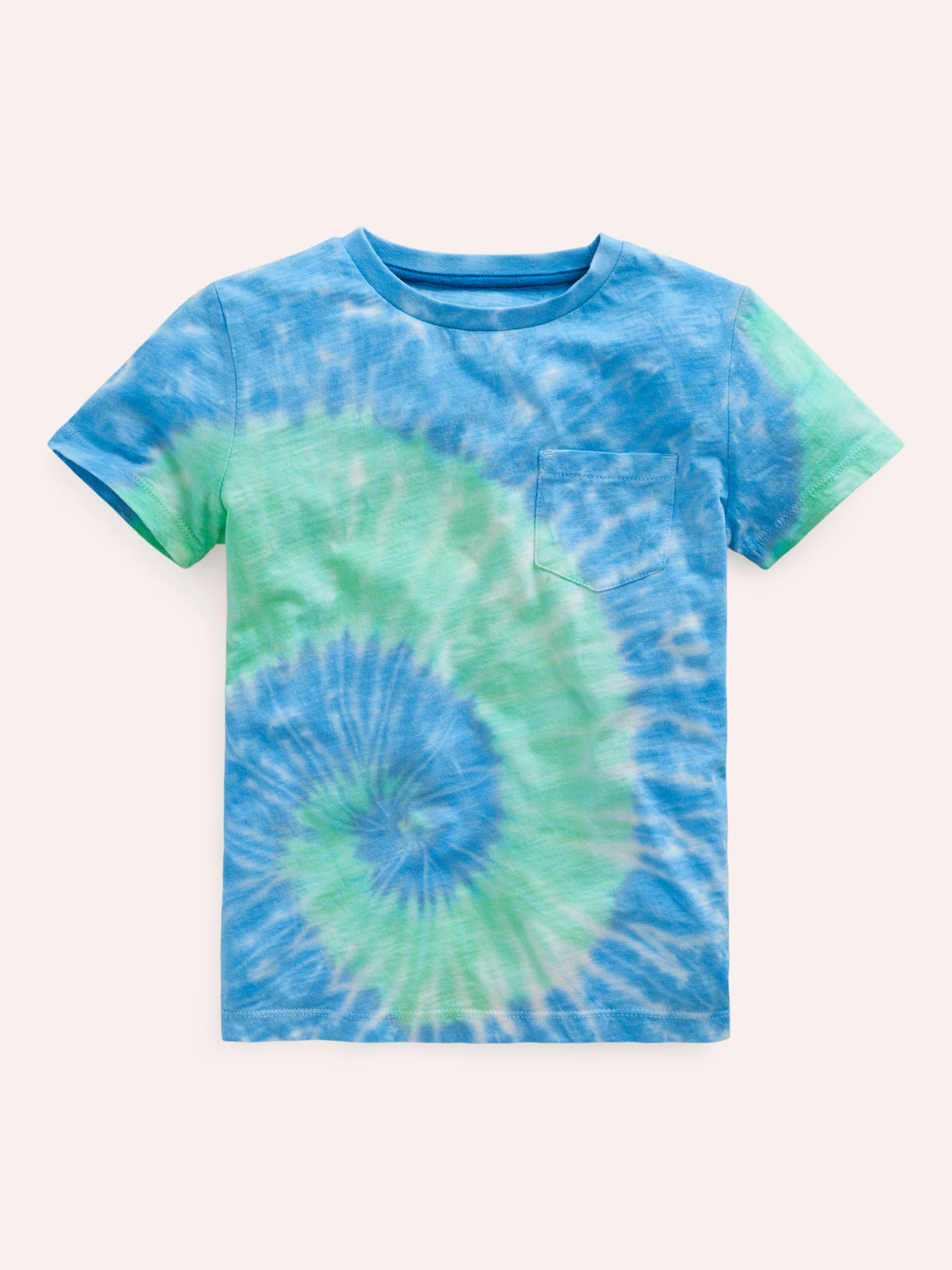 Mini Boden Kids' Tie Dye T-Shirt, Blue/Multi, 12-18 months