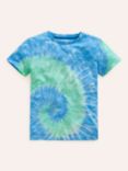 Mini Boden Kids' Tie Dye T-Shirt, Blue/Multi