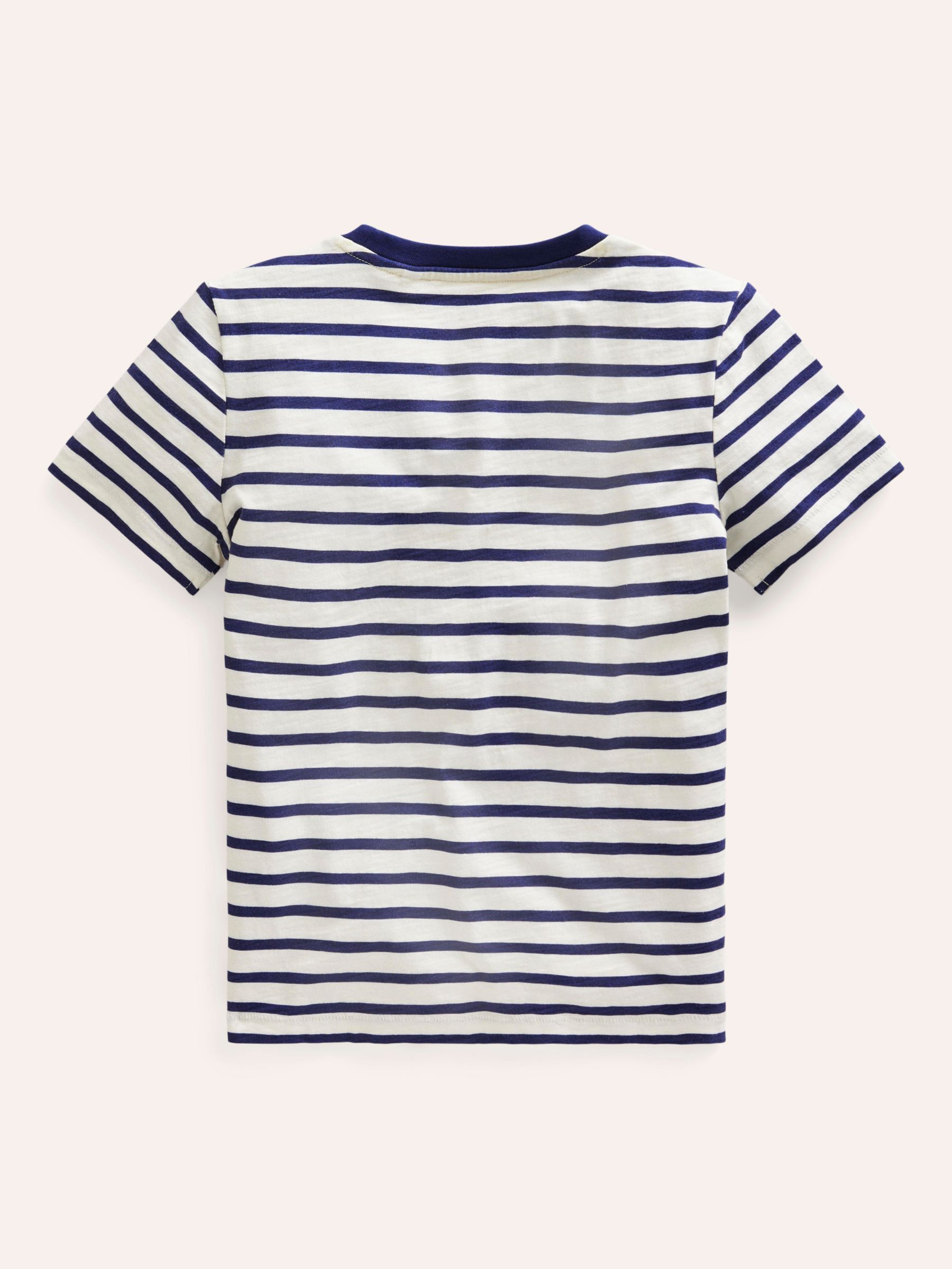 Buy Mini Boden Kids' Rainbow Stripe T-Shirt, Navy/Multi Online at johnlewis.com