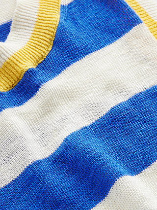 Boden Maggie Linen Stripe Tank Top, Blue/Warm Ivory
