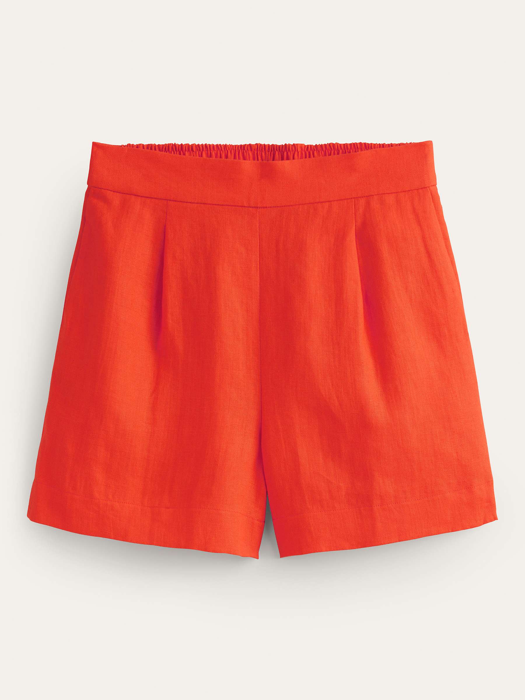 Buy Boden Hampstead Linen Shorts, Mandarin Orange Online at johnlewis.com