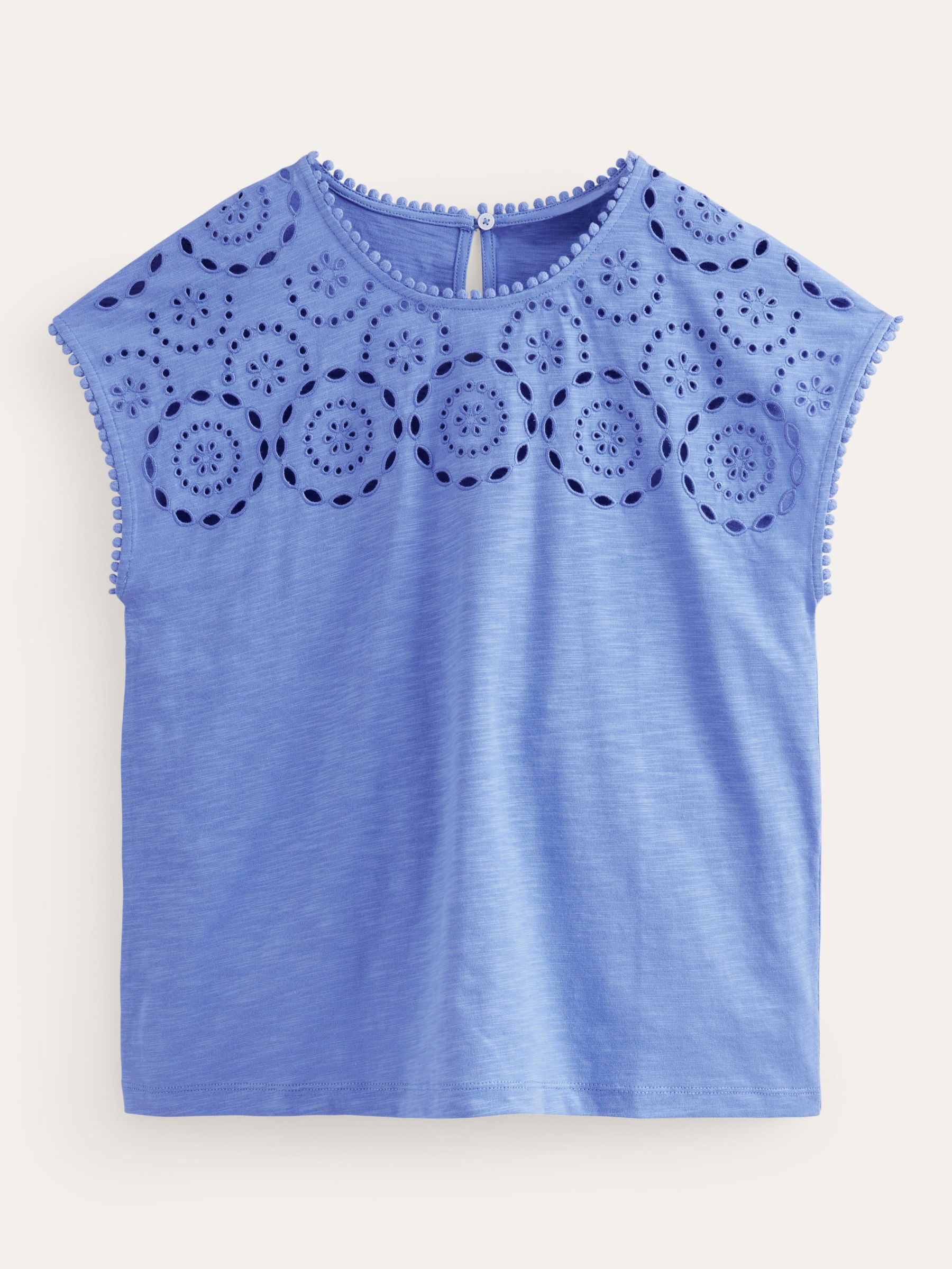 Buy Boden Sasha Broderie Cotton T-Shirt Online at johnlewis.com