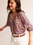 Boden Serena Mosiac Bloom Cotton Blouse, Multi, Multi