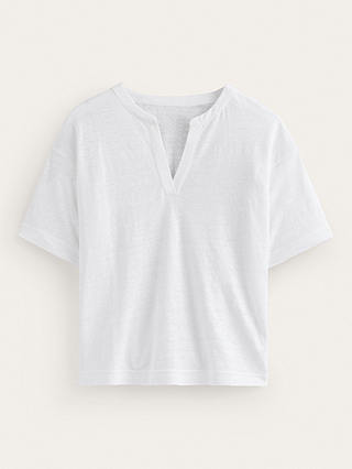 Boden Notch Neck Line T-Shirt, White