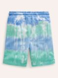 Mini Boden Kids' Tie Dye Print Sweat Shorts, Blue